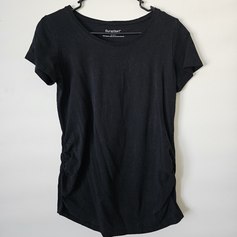 The PERFECT Black Maternity Shirt; Bump Start by Motherhood Maternity; M